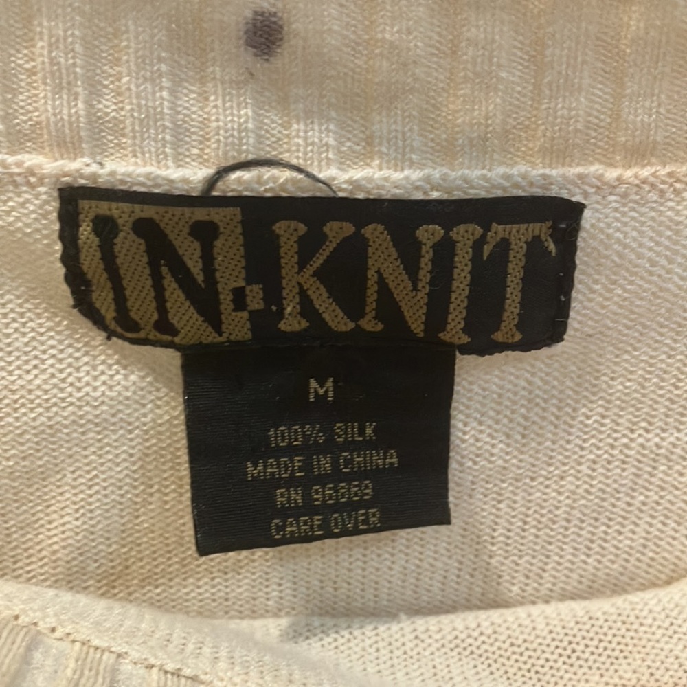 FINAL MARKDOWN In knit silk top medium - Picture 2 of 3